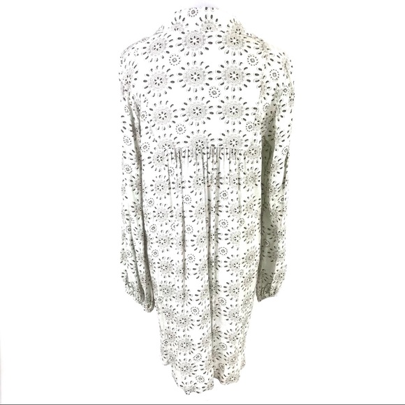 Zara Lace Up Long Sleeve Flowy Dress - Picture 6 of 8